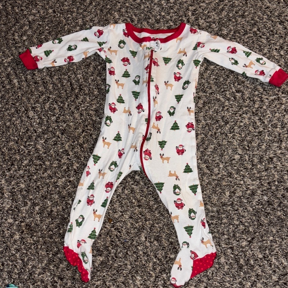 Leveret Kids Christmas Footed Pajama